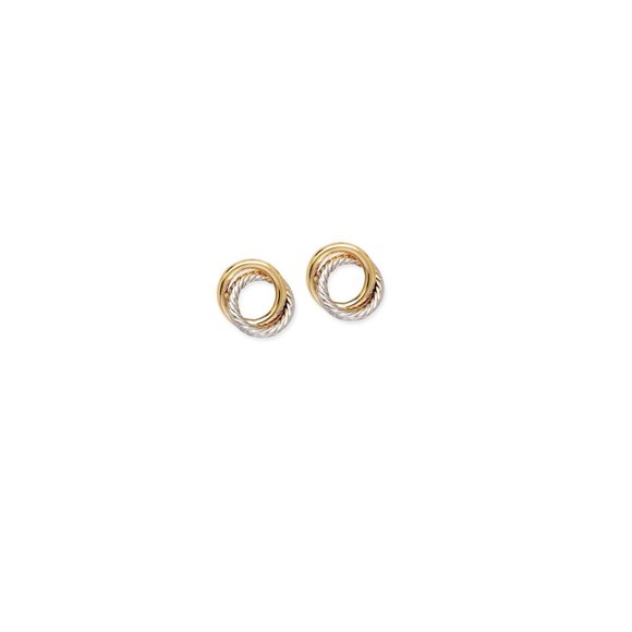 14K Solid Gold Love Knot Open Loveknot Earrings